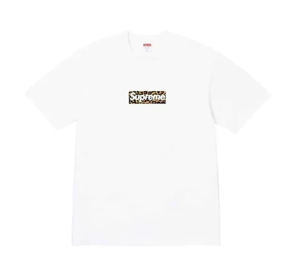 Leopard XL Logo S SS24 L Sleeve White Short T M 0805